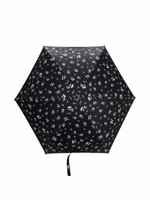 Зонт Ikonik с логотипом Karl Lagerfeld. Цвет: черный