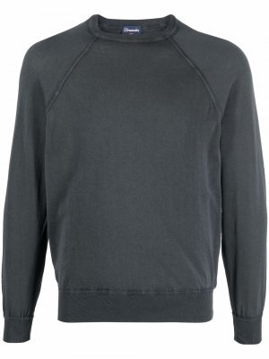 Long raglan sleeves sweater Drumohr. Цвет: серый