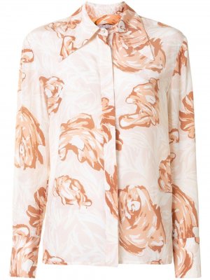 Рубашка Blossom с цветочным принтом Karen Walker. Цвет: бежевый