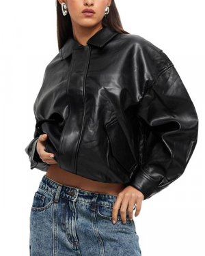 Куртка-бомбер Kenny из искусственной кожи , цвет Black Lioness