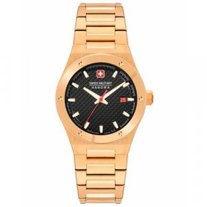 Наручные часы SMWLH2101810, черный, золотой Swiss Military Hanowa. Цвет: черный/золотистый