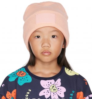 Детская розовая шапка с нашивкой-логотипом Marc Jacobs
