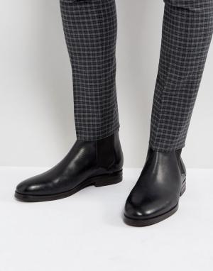 Черные кожаные ботинки челси H By Hudson Tonti. Цвет: черный