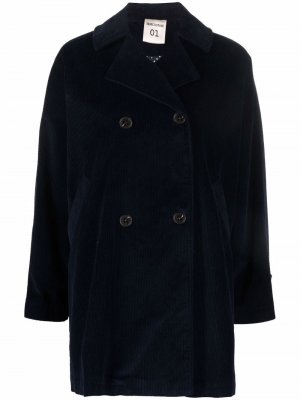 Двубортный вельветовый пиджак Semicouture. Цвет: синий
