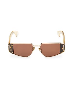 Овальные солнцезащитные очки Nix 52MM , коричневый Karen Walker