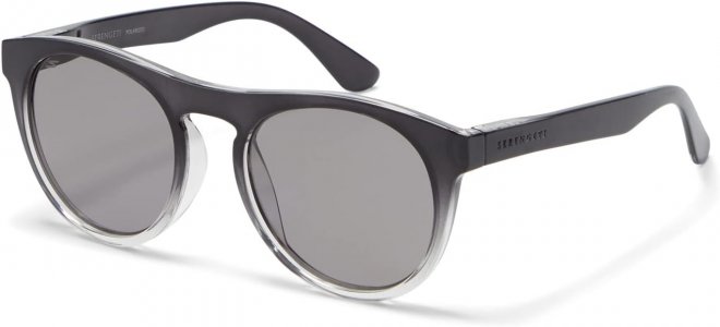 Солнцезащитные очки Kingman , цвет Shiny Black To Clear/Saturn Polarized Smoke Serengeti