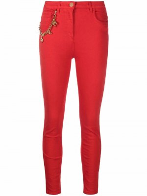 Charm-detail denim jeans Elisabetta Franchi. Цвет: красный