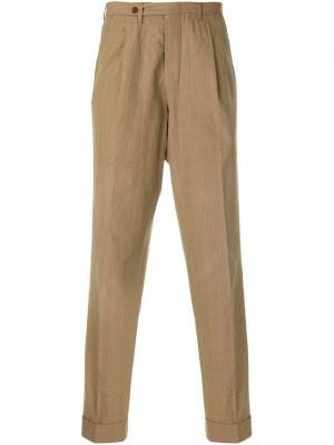 Классические брюки прямого кроя Romeo Gigli Vintage. Цвет: коричневый