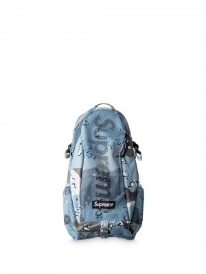 Камуфляжный рюкзак Supreme. Цвет: синий