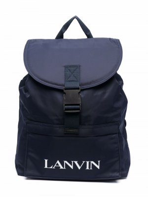 Рюкзак с логотипом и пряжкой LANVIN Enfant. Цвет: синий