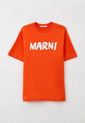 Футболка Marni. Цвет: оранжевый