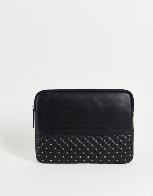 Черная сумка для ноутбука с заклепками -Черный цвет Miss Selfridge