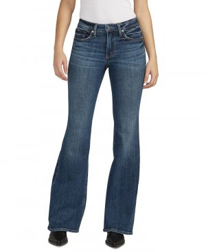 Женские расклешенные джинсы со средней посадкой Most Wanted , синий Silver Jeans Co.