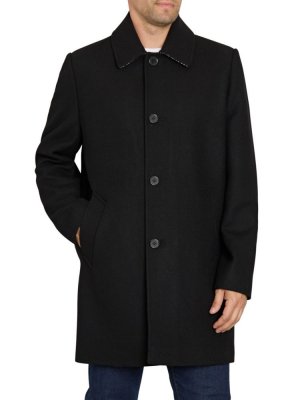 Фактурное пальто из смесовой шерсти , цвет Black Twill Sam Edelman