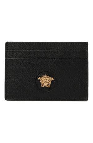 Кожаный футляр для кредитных карт La Medusa Versace. Цвет: чёрный