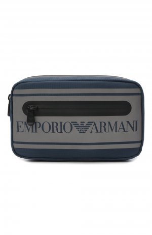 Поясная сумка Emporio Armani. Цвет: синий