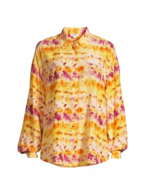 Шелковая блузка с принтом , разноцветный Jason Wu