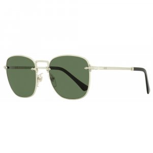 Мужские квадратные солнцезащитные очки PO2490S 518 31 Серебристо-черные, 54 мм Persol