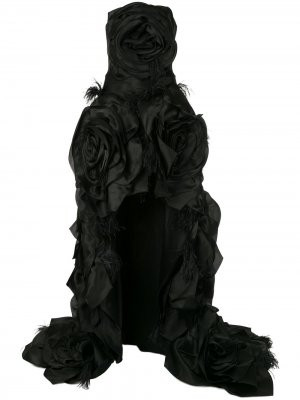 Платье макси асимметричного кроя Isabel Sanchis. Цвет: черный