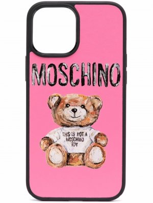 Чехол Teddy Bear для iPhone 12 Pro Max Moschino. Цвет: розовый