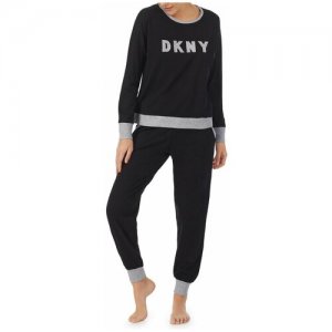 Пижама , размер L, черный DKNY. Цвет: черный