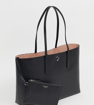 Черная кожаная сумка-тоут со съемным кошельком -Черный Kate Spade