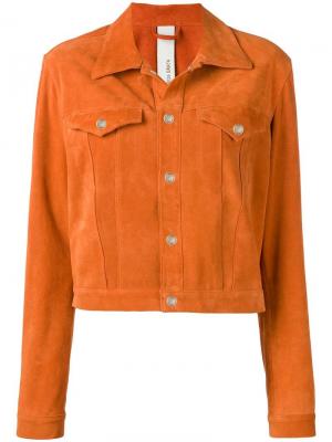 Мешковатая джинсовая куртка Giorgio Brato. Цвет: оранжевый