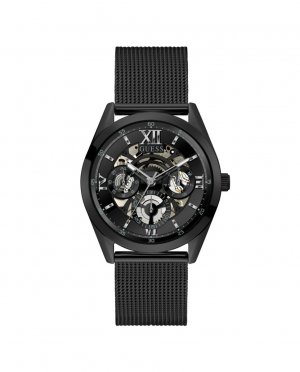 Мужские часы Tailor GW0368G3 со стальным и черным ремешком , черный Guess