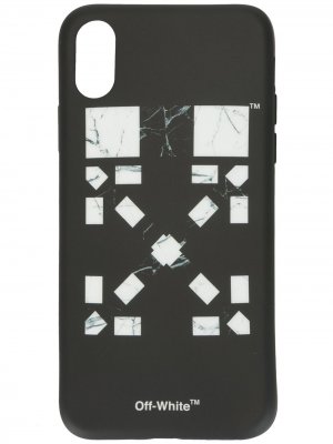 Чехол ™ Vancouver Marble для iPhone XR Off-White. Цвет: черный
