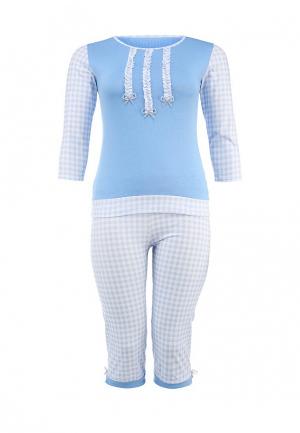 Пижама Milana Style. Цвет: голубой