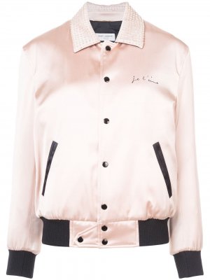 Куртка-бомбер Je Taime Saint Laurent. Цвет: розовый