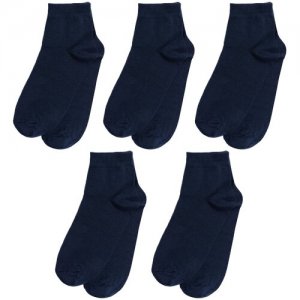 Комплект из 5 пар детских носков темно-синие, размер 18-20 ХОХ. Цвет: синий