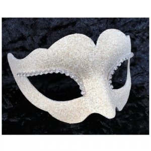 Блестящая венецианская маска (белая) (8785) Giacometti. Цвет: белый
