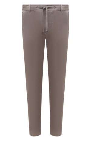 Хлопковые брюки Andrea Campagna. Цвет: серый