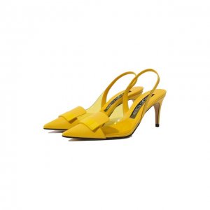 Комбинированные туфли Sergio Rossi. Цвет: жёлтый