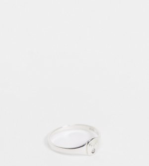 Кольцо из стерлингового серебра с искусственным бриллиантом для родившихся в апреле -Серебристый Kingsley Ryan