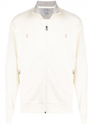 Embroidered-logo track jacket Polo Ralph Lauren. Цвет: бежевый