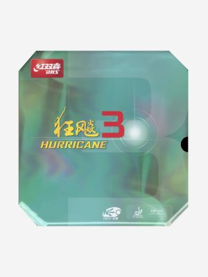 Накладка для настольного тенниса Hurricane 3 Neo, Черный, размер Без размера DHS. Цвет: черный