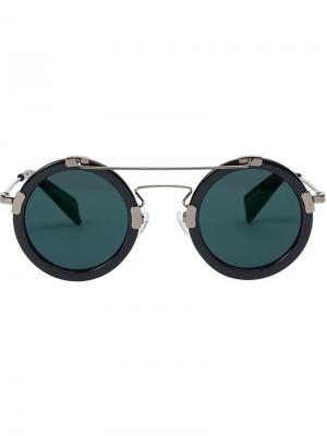 Солнцезащитные очки Yohji Yamamoto. Цвет: чёрный