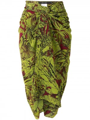 Пляжная юбка Premium с принтом Lenny Niemeyer. Цвет: зеленый