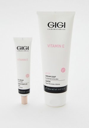 Набор для ухода за лицом Gigi Vitamin E: крем век и крем-мыло. Цвет: прозрачный