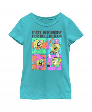 Детская футболка «Губка Боб Квадратные Штаны» для девочек «Я готов к Хэллоуину» Nickelodeon