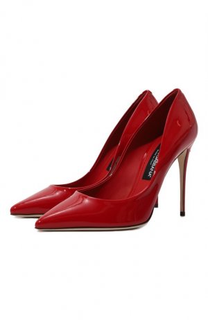 Кожаные туфли Cardinale Dolce & Gabbana. Цвет: красный