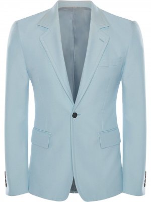 Однобортный пиджак Alexander McQueen. Цвет: синий