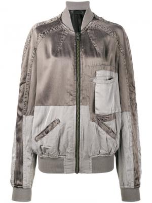 Куртка-бомбер с панельным дизайном Haider Ackermann. Цвет: зелёный