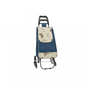 Сумка-тележка тележка для багажа , бежевый, синий Рыжий кот. Цвет: бежевый/цветной/синий