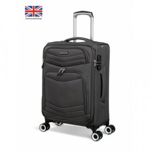Чемодан , размер S, серый IT Luggage. Цвет: темно-серый/серый