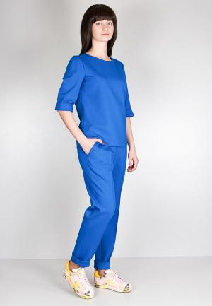 Комплект блуза и брюки Marina Rimer. Цвет: синий