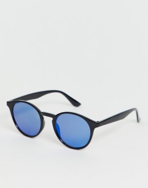 Солнцезащитные очки в ретро-оправе с затемненными стеклами SVNX-Черный 7X
