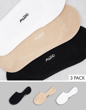 Набор из 3 пар невидимых носков белого цвета Sisk-Белый ALDO